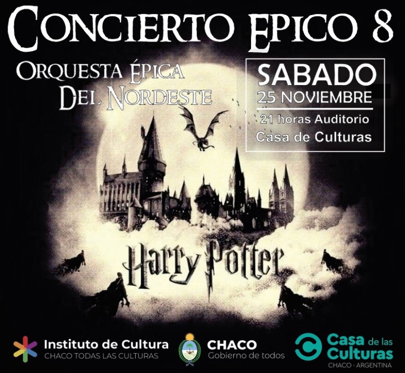 La Orquesta Épica del Nordeste presentará el Concierto Sinfónico Nº 8 en la Casa de las Culturas La Orquesta Épica del Nordeste presentará el Concierto Sinfónico Nº 8 en la Casa de las Culturas