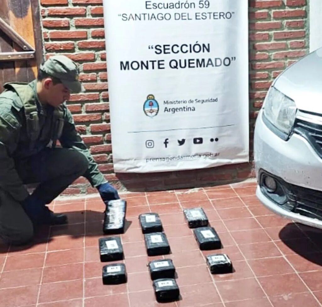 Traían al Chaco 9 kilos de cocaína valuada en más de millones Traían al Chaco 9 kilos de cocaína valuada en más de millones