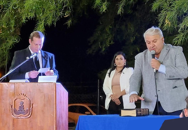 Miguel Sotelo, juró por tercera vez como intendente de San Bernardo Miguel Sotelo, juró por tercera vez como intendente de San Bernardo