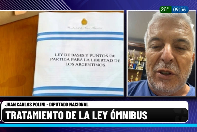 Polini: “Vamos a trabajar para sacar la ley ómnibus, para que el Presidente tenga la posibilidad de aplicar el plan” Polini: “Vamos a trabajar para sacar la ley ómnibus, para que el Presidente tenga la posibilidad de aplicar el plan”