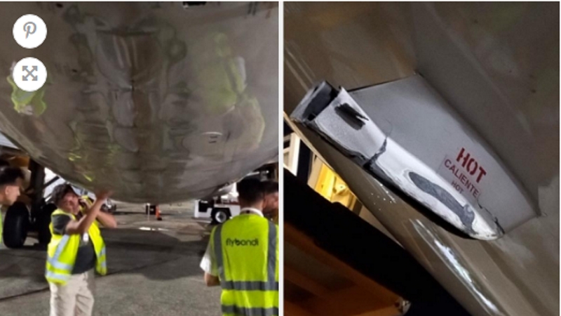 Un avión de Flybondi impactó su cola contra la pista en Mar del Plata Un avión de Flybondi impactó su cola contra la pista en Mar del Plata