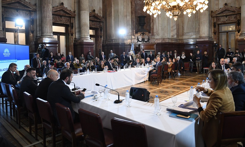 Tras negociaciones a contra reloj, el Gobierno consiguió dictamen para la ley bases en Senado Tras negociaciones a contra reloj, el Gobierno consiguió dictamen para la ley bases en Senado