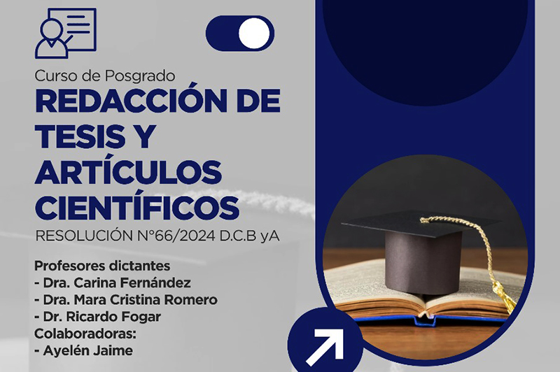 La UNCAus abrió inscripciones para el Curso de Redacción de Tesis y Artículos Científicos 2024 La UNCAus abrió inscripciones para el Curso de Redacción de Tesis y Artículos Científicos 2024