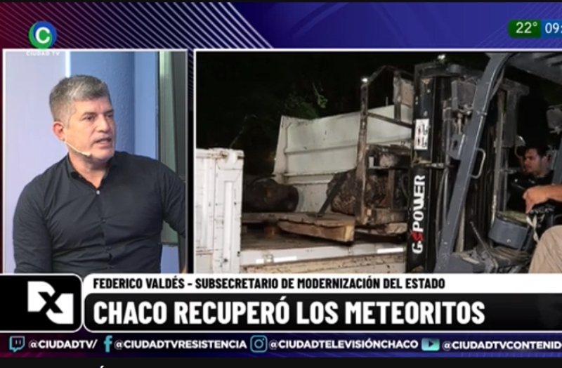Meteoritos chaqueños: “El destino final va a ser Campo del Cielo, donde el patrimonio tiene significancia cultural” Meteoritos chaqueños: “El destino final va a ser Campo del Cielo, donde el patrimonio tiene significancia cultural”