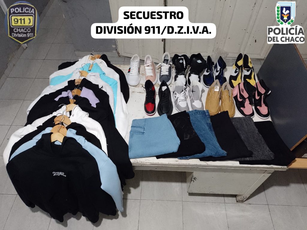 En Villa Ángela, recuperan prendas de vestir sustraídas de un local comercial