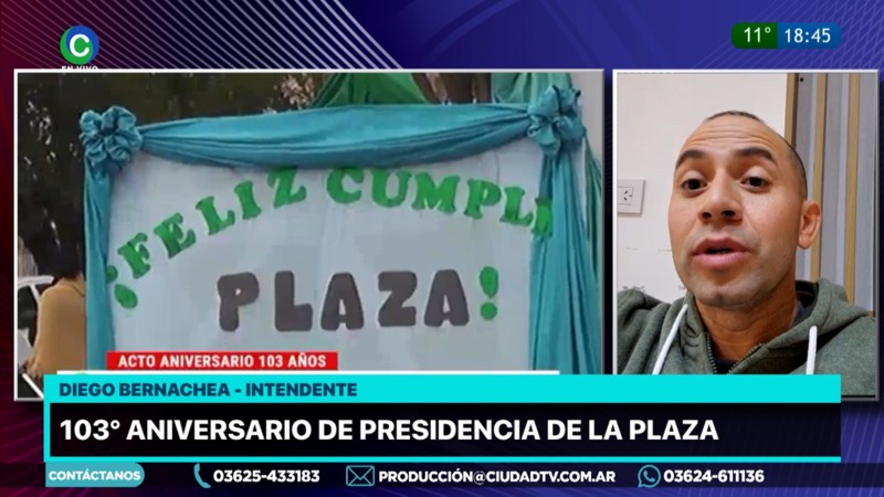 Aniversario 103 de Presidencia de la Plaza: “Siempre empujando para adelante, fuimos criados de esa manera”, aseguró Diego Bernachea Aniversario 103 de Presidencia de la Plaza: “Siempre empujando para adelante, fuimos criados de esa manera”, aseguró Diego Bernachea
