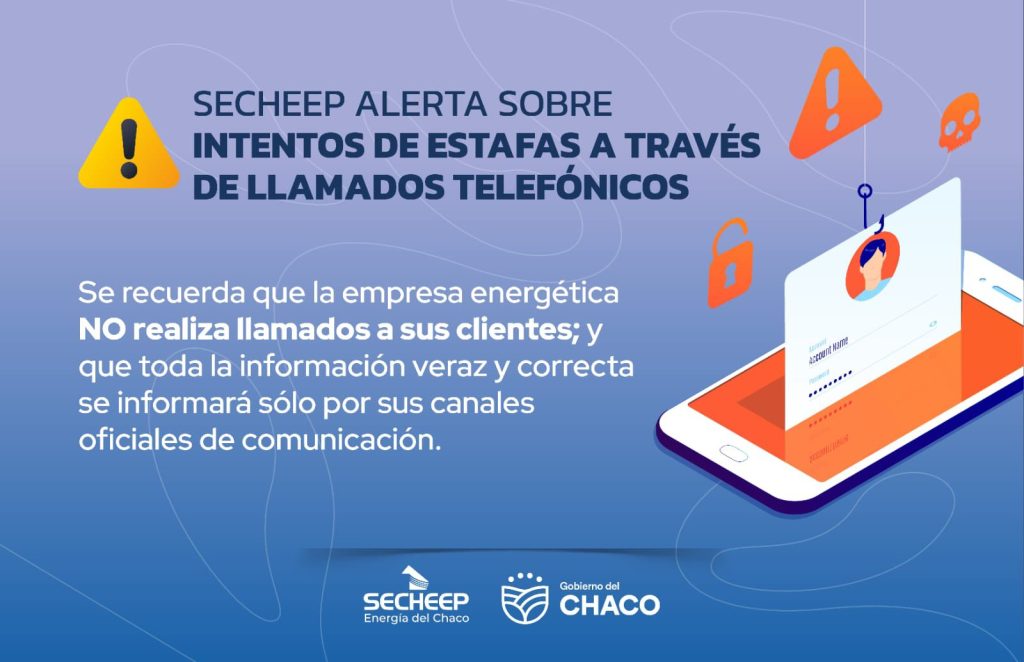 Secheep alerta sobre intentos de estafas telefónicas
