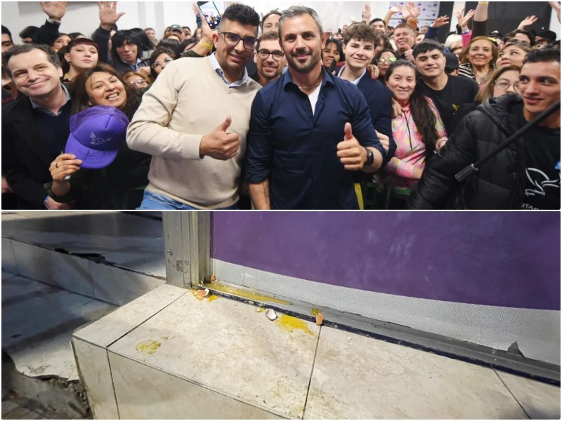 Martín Menem pasó un mal momento en Santa Cruz: lo recibieron a huevazos Martín Menem pasó un mal momento en Santa Cruz: lo recibieron a huevazos