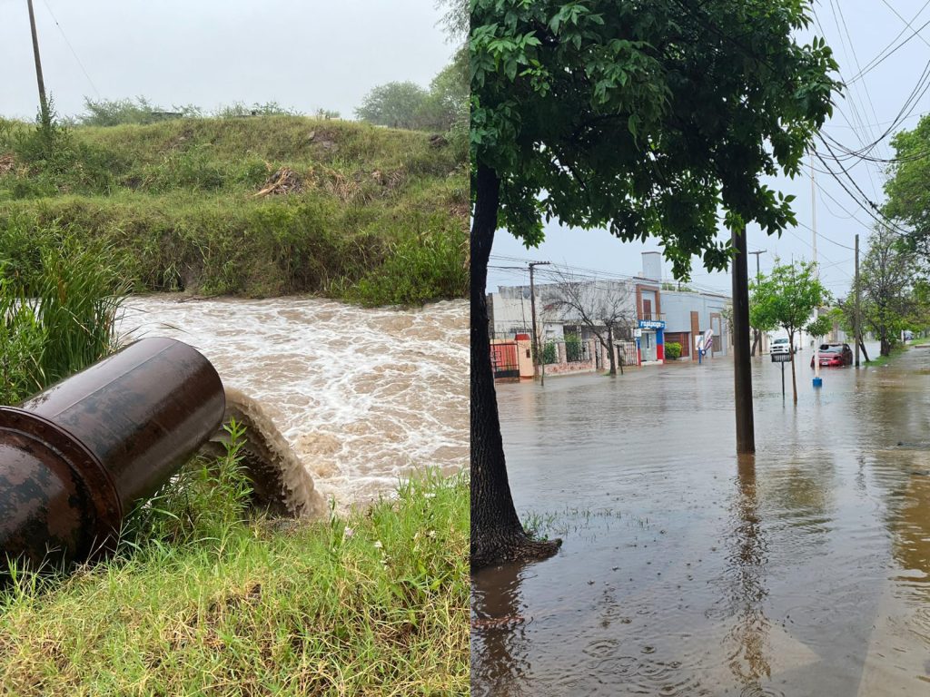 En Sáenz Peña, ante las intensas lluvias el sistema de bombeo se encuentra en pleno funcionamiento