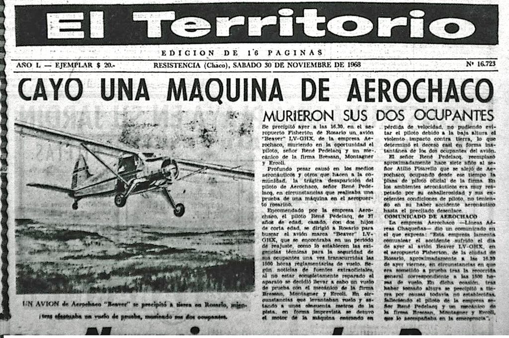 Se cumplen 56 años de la tragedia aérea que enlutó al Chaco