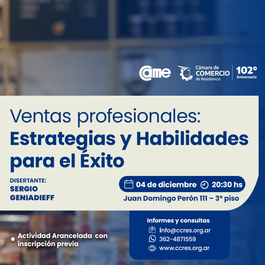 Invitan a la Capacitación “Ventas profesionales: Estrategias y habilidades para el éxito
