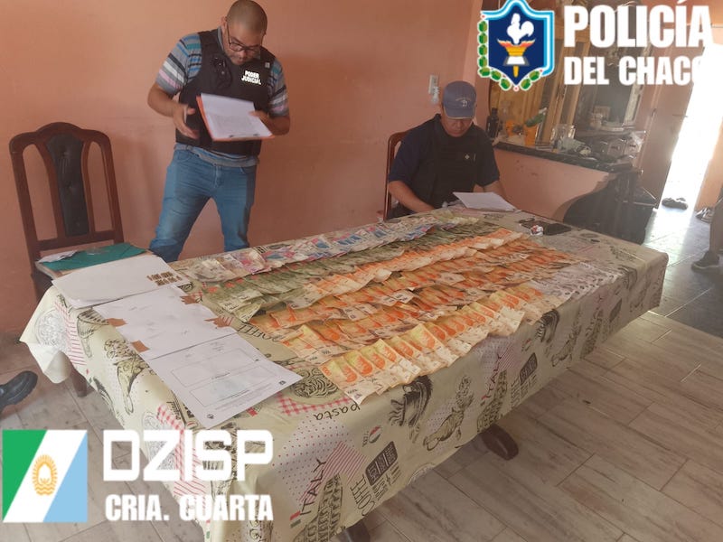 Secuestraron munición, dinero y droga en un allanamiento en Sáenz Peña Secuestraron munición, dinero y droga en un allanamiento en Sáenz Peña