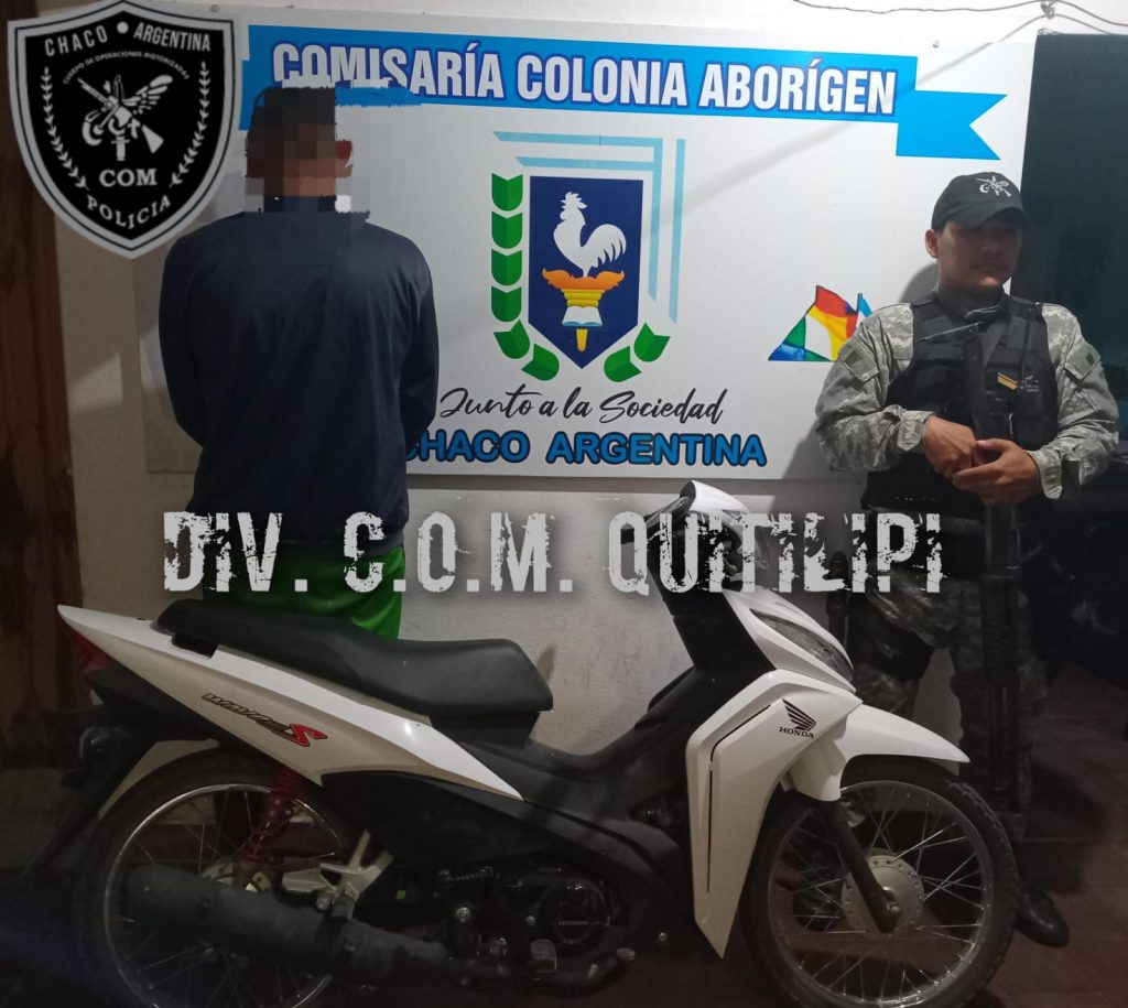 Secuestran una motocicleta con número de motor adulterado