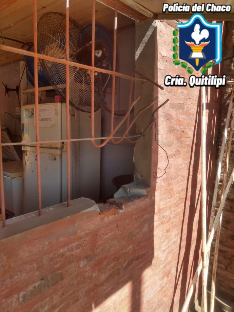 Forzó la ventana de una cantina y se llevó un televisor: terminó detenido