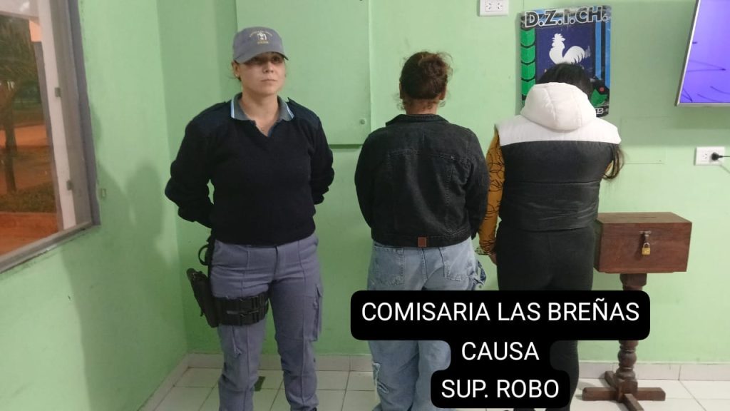 Dos mujeres terminaron detenidas acusadas de un robo en Las Breñas