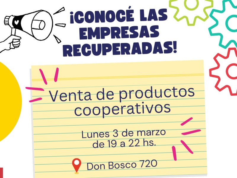 Empresas recuperadas de Chaco mostrarán su producción en el Patio de cooperativa La Prensa, que edita El Diario Empresas recuperadas de Chaco mostrarán su producción en el Patio de cooperativa La Prensa, que edita El Diario
