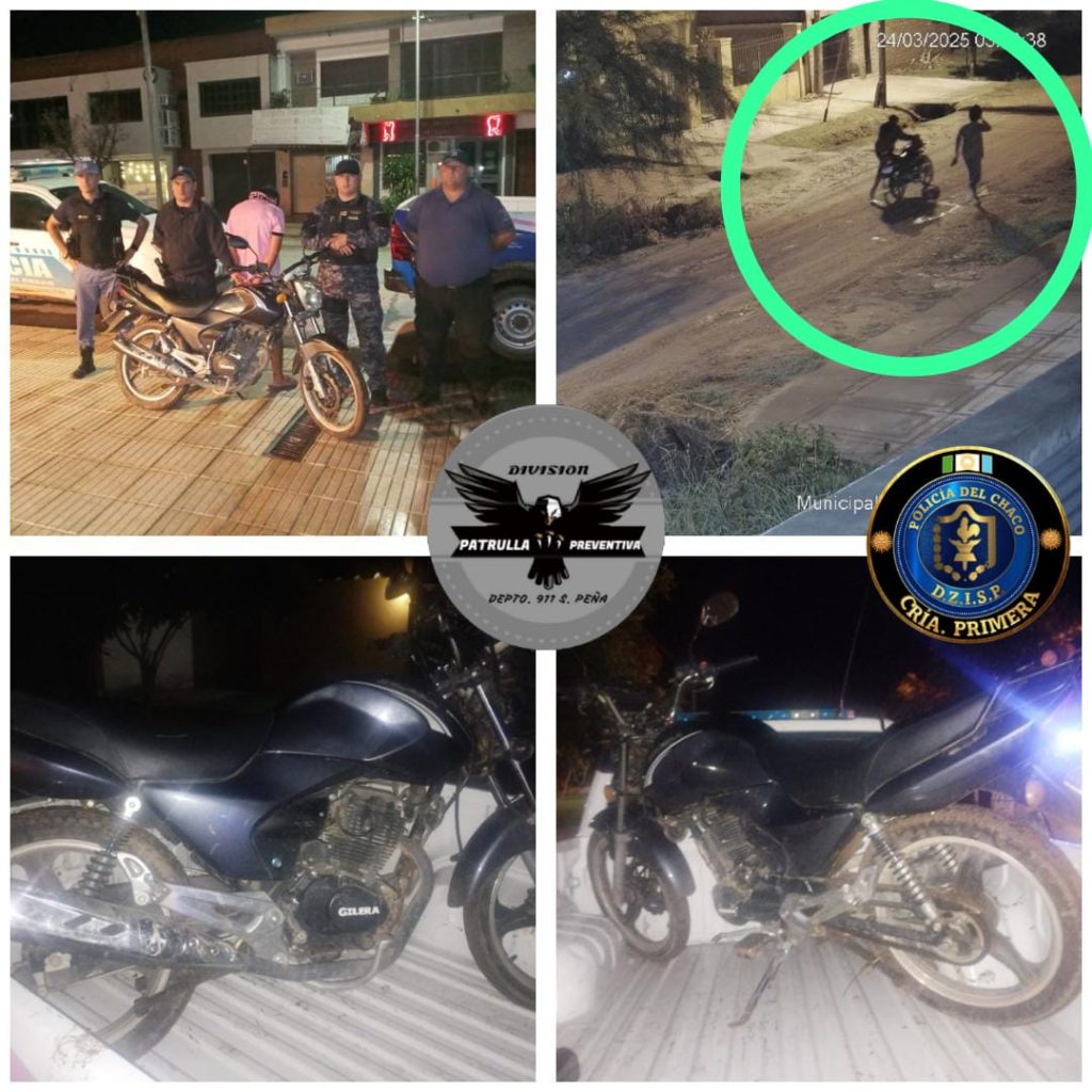 Rápida intervención policial para dar con una motocicleta sustraída Rápida intervención policial para dar con una motocicleta sustraída