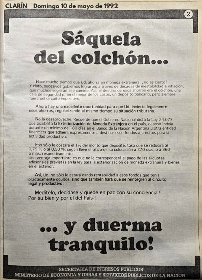 Economia Platacolchon 1992