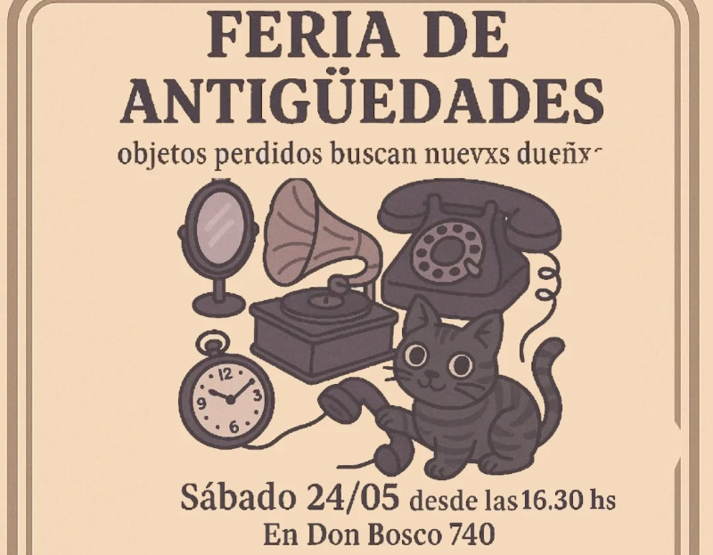 Este sábado habrá Feria de Antigüedades en el patio cultural de El Diario Este sábado habrá Feria de Antigüedades en el patio cultural de El Diario