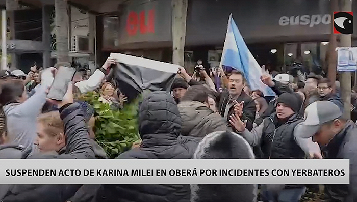 Karina Milei y Martín Menem fueron abucheados en Misiones en plena recorrida partidaria Karina Milei y Martín Menem fueron abucheados en Misiones en plena recorrida partidaria