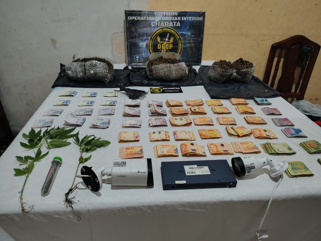 Operativo antidrogas: importante secuestro de drogas y detención de dos personas