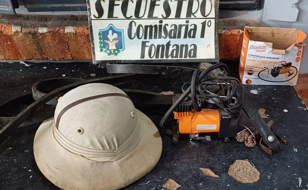 Robó a su vecino e intentó agredirlo con una chuza