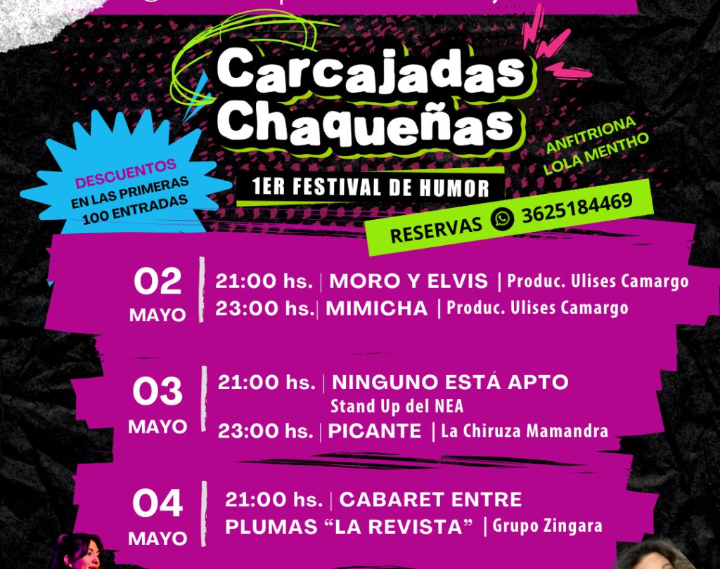 Carcajadas Chaqueñas: Comienza el Primer Festival de Humor en Chaco Carcajadas Chaqueñas: Comienza el Primer Festival de Humor en Chaco