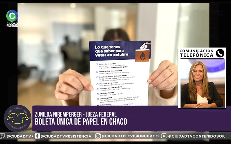 Boleta única de papel: “El elector va a tener en una sola plantilla todas las alternativas”, destacó la jueza Niremperger Boleta única de papel: “El elector va a tener en una sola plantilla todas las alternativas”, destacó la jueza Niremperger
