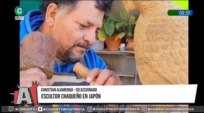 El escultor chaqueño Cristian Alvarenga llevará su arte a Japón: “Estoy soñando con los ojos abiertos” El escultor chaqueño Cristian Alvarenga llevará su arte a Japón: “Estoy soñando con los ojos abiertos”