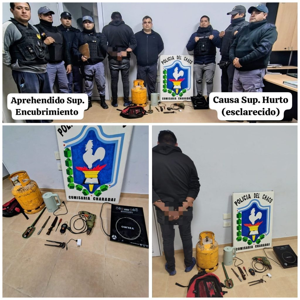 Recuperan objetos robados a un jubilado en Charadai y hay un aprehendido por encubrimiento