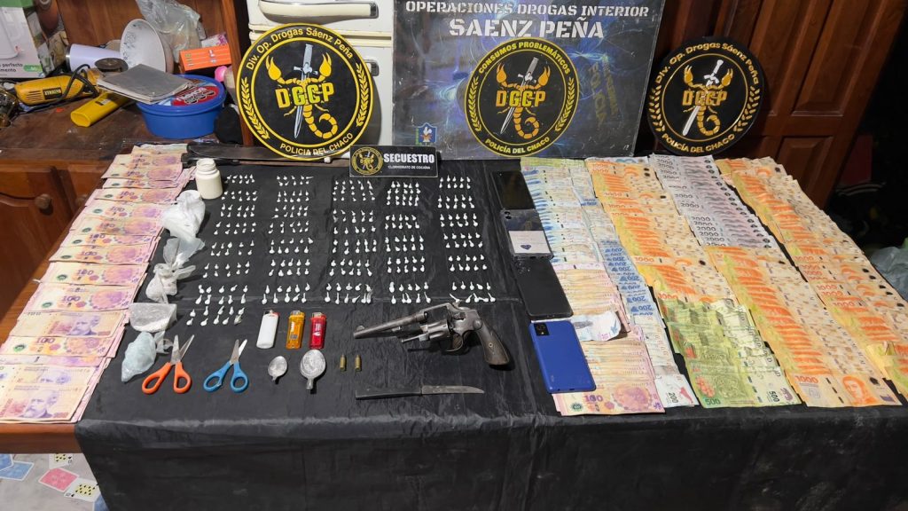 Bunker de drogas descubierto: secuestraron cocaína y un arma de fuego
