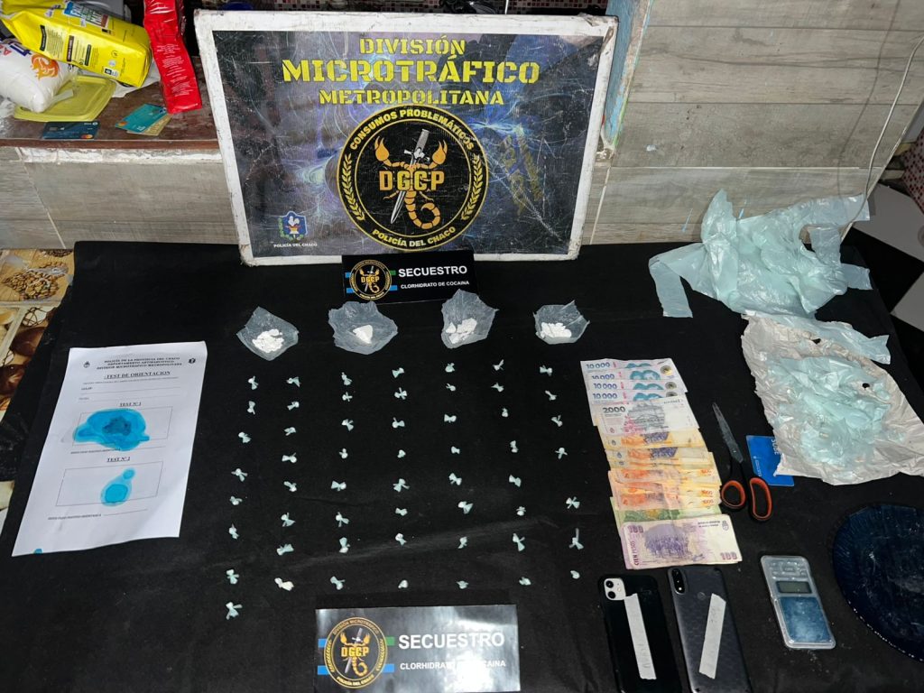 En Villa del Oeste, secuestran cocaína y detienen a tres hombres en un allanamiento