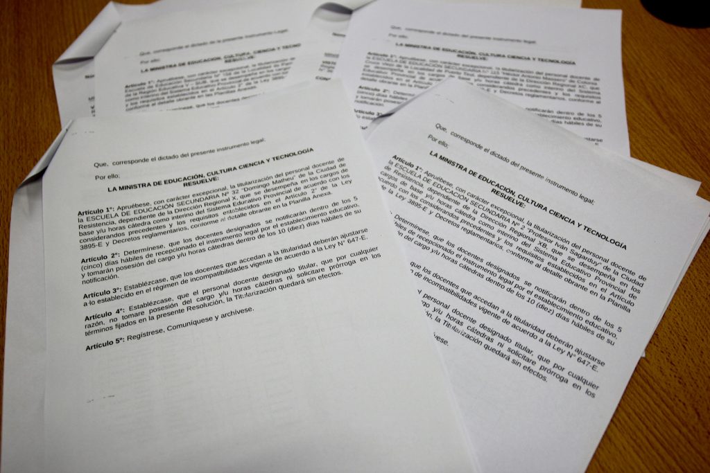Titularización docente: se firmaron las primeras resoluciones del nivel secundario Titularización docente: se firmaron las primeras resoluciones del nivel secundario