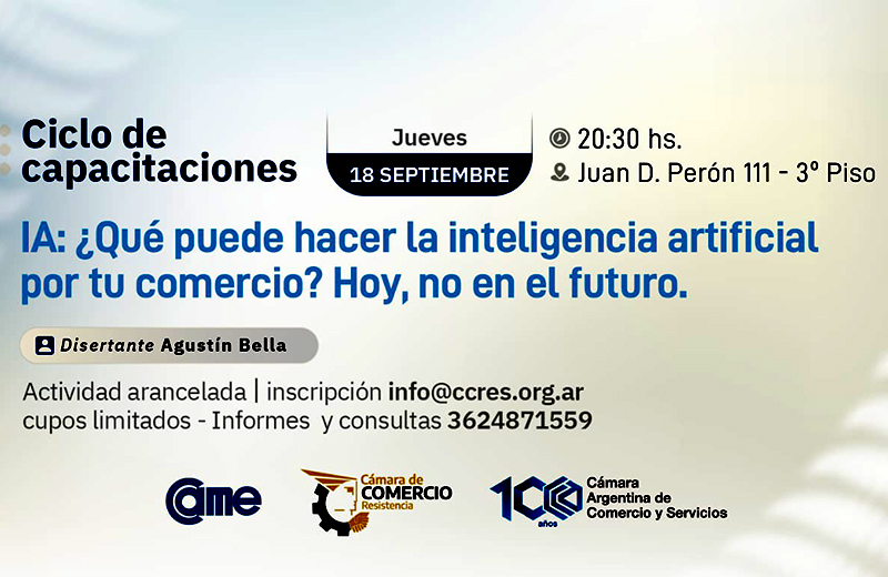 La Cámara de Comercio invita al curso sobre inteligencia artificial aplicada al comercio local La Cámara de Comercio invita al curso sobre inteligencia artificial aplicada al comercio local