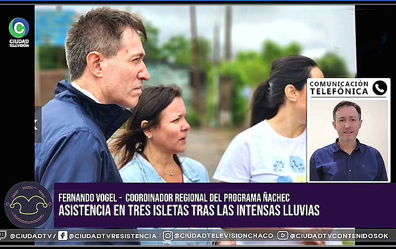 Vogel: “Cayeron cerca de 300 milímetros en Tres Isletas y hay varias familias evacuadas” Vogel: “Cayeron cerca de 300 milímetros en Tres Isletas y hay varias familias evacuadas”