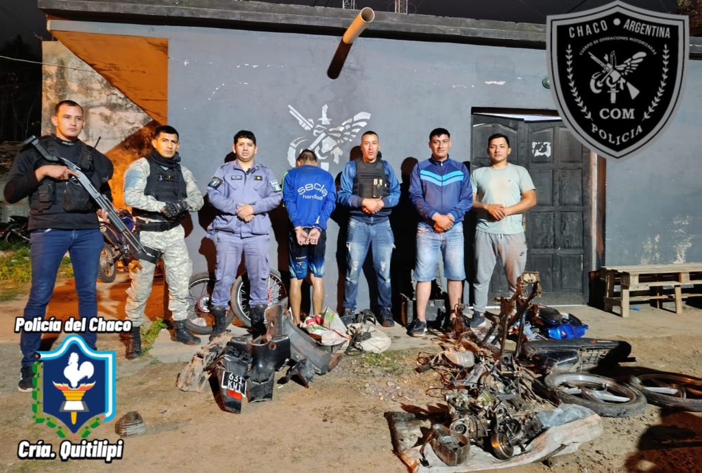 Quitilipi: intentó desarmar y esconder una moto, pero fue atrapado Quitilipi: intentó desarmar y esconder una moto, pero fue atrapado