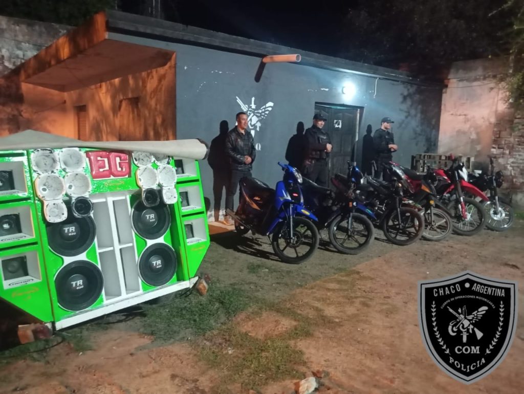 Por ruidos molestos, secuestran un tráiler de parlantes y seis motocicletas en Quitilipi