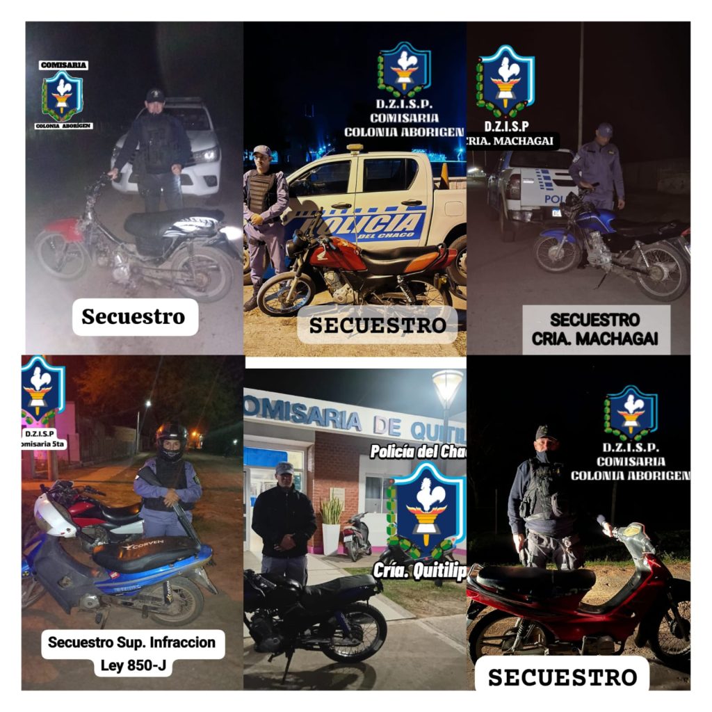 Operativo “Lince” en Sáenz Peña: secuestraron 22 motos y esclarecieron un hurto