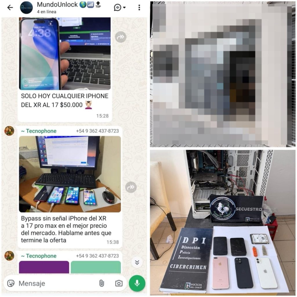 Desmantelaron un taller que se dedicaba a reactivar celulares robados