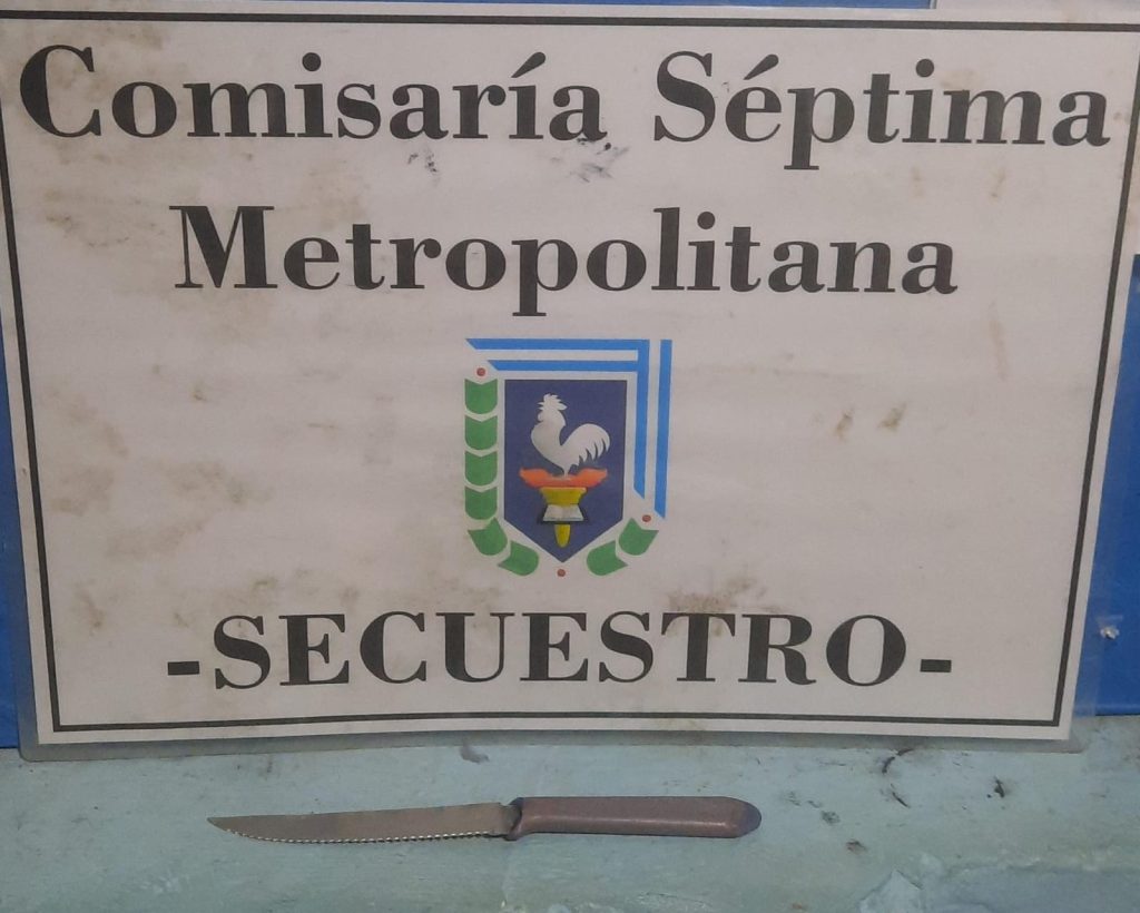 Aprehendieron a un hombre por agredir a otro con un cuchillo