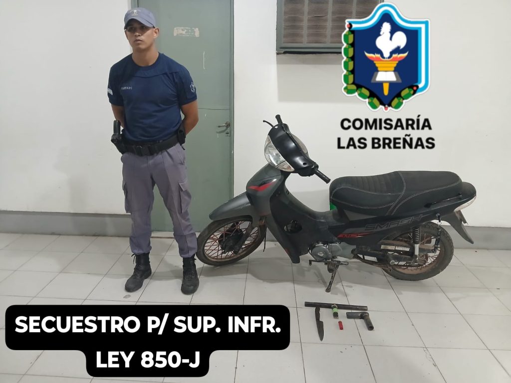 Las Breñas: adolescente intentaba huir tras descartar una tumbera