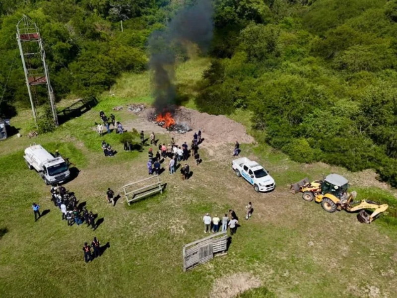 Siete policías detenidos tras irregularidades durante la quema de drogas en el Polígono Policial Siete policías detenidos tras irregularidades durante la quema de drogas en el Polígono Policial