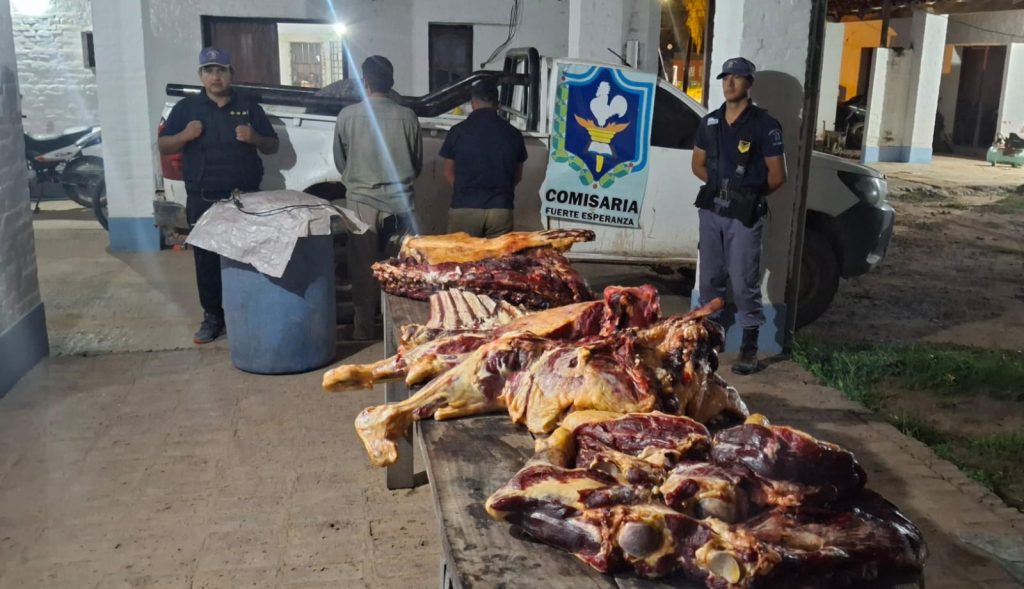Fuerte Esperanza: secuestraron carne faenada y detuvieron a dos hombres