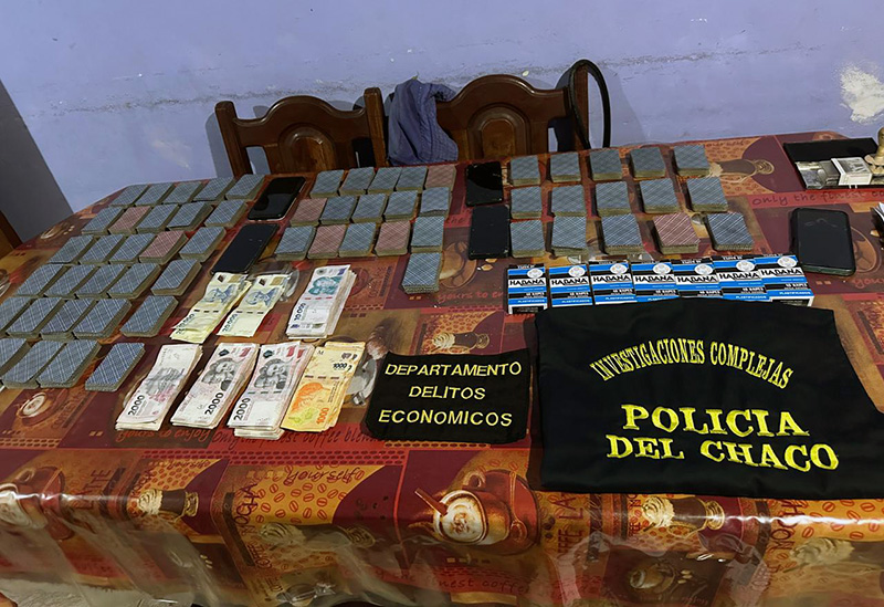 Desbaratan centro de juego clandestino tras allanamiento en Pampa del Infierno Desbaratan centro de juego clandestino tras allanamiento en Pampa del Infierno