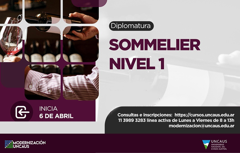 La UNCAUS abre inscripciones para la Diplomatura en Sommelier-Nivel 1 La UNCAUS abre inscripciones para la Diplomatura en Sommelier-Nivel 1