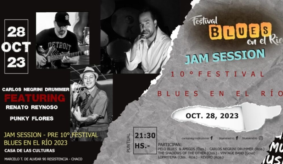 Jam Session palpitando el XX Festival Blues en el Río en Casa de las Culturas Jam Session palpitando el XX Festival Blues en el Río en Casa de las Culturas