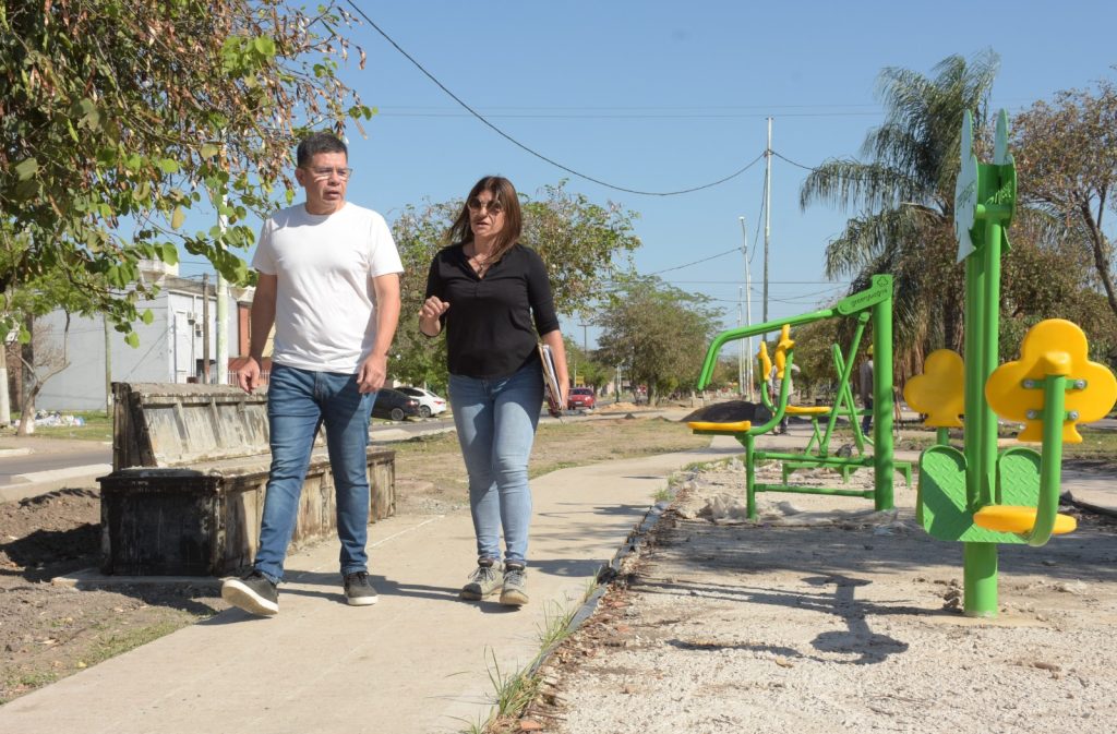 La municipalidad avanza con la obra del circuito aeróbico sur en avenida Piacentini