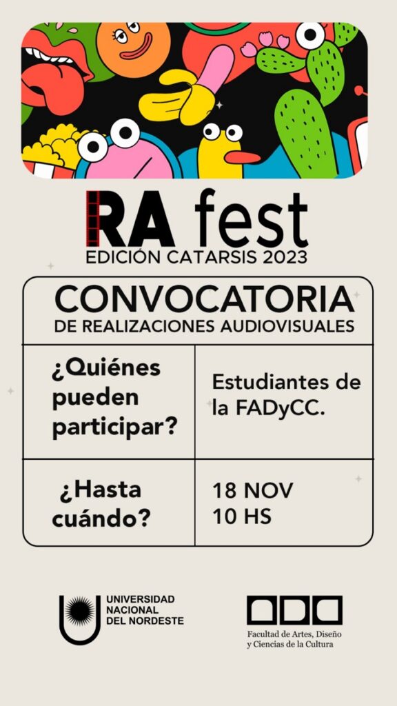 Preparan la Ra Fest, edición Catarsis, en la Facultad de Arte de la UNNE Preparan la Ra Fest, edición Catarsis, en la Facultad de Arte de la UNNE