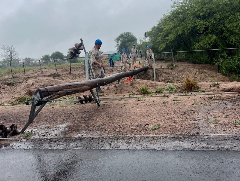 Tras el temporal, Secheep activó su plan de contingencia para restablecer el servicio eléctrico Tras el temporal, Secheep activó su plan de contingencia para restablecer el servicio eléctrico
