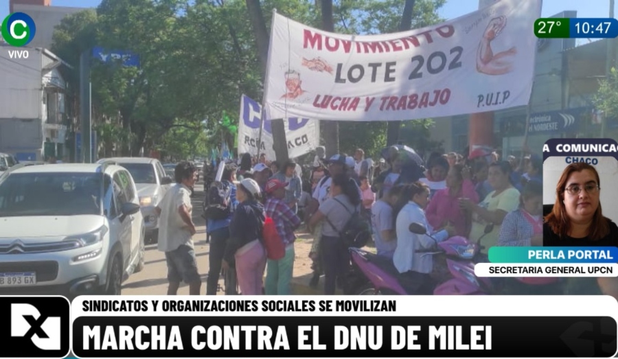 Marcha en Resistencia contra el DNU de Milei: “Cercena todos los derechos de los trabajadores y del pueblo argentino” Marcha en Resistencia contra el DNU de Milei: “Cercena todos los derechos de los trabajadores y del pueblo argentino”